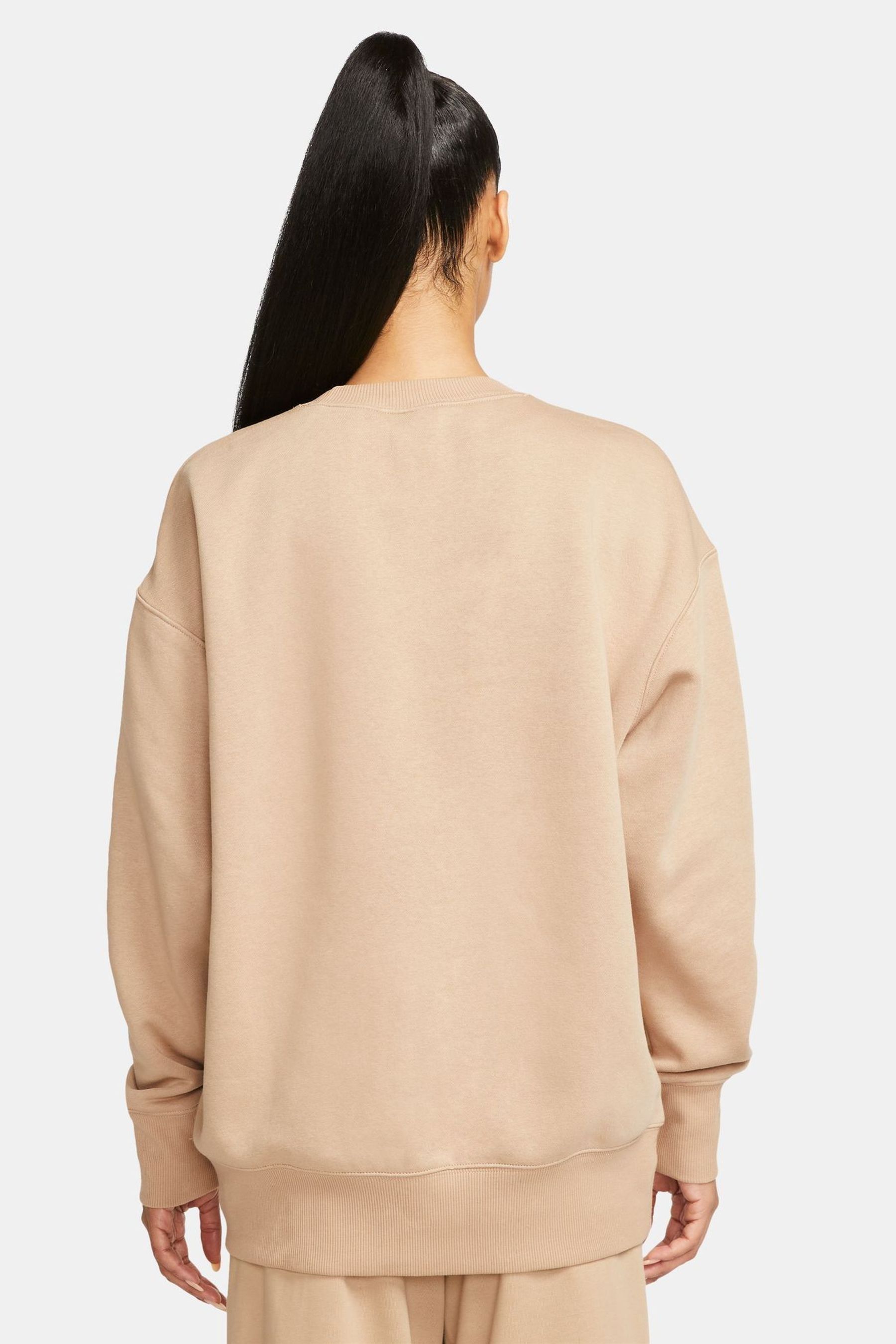 Nike swoosh beige sweatshirt clearance