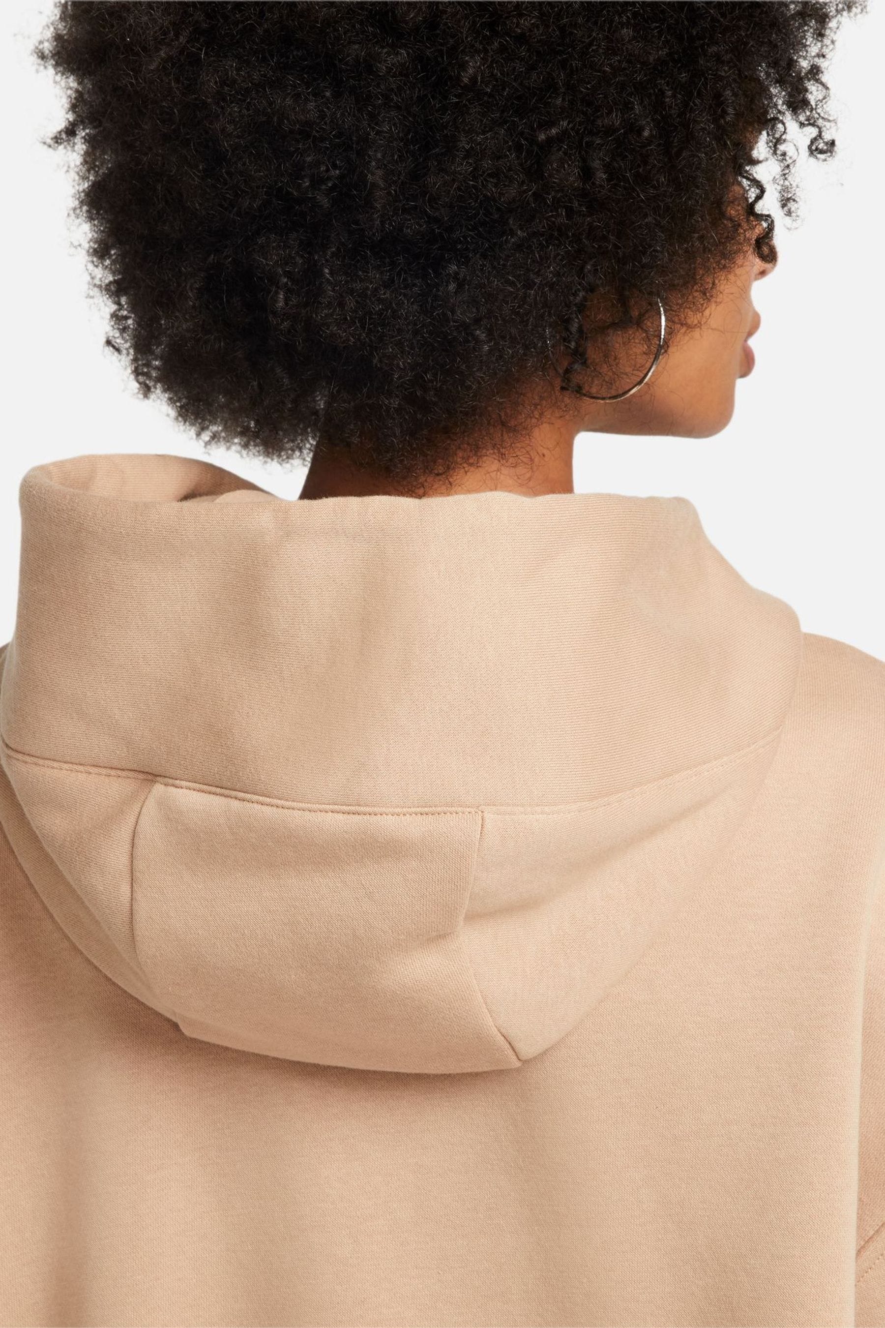 Buy Nike Beige Sportswear Phoenix Fleece Oversized Mini Swoosh Pullover Hoodie from Next France