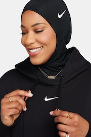 Nike Black Phoenix Fleece Oversized Mini Swoosh Pullover Hoodie - Image 10 of 15