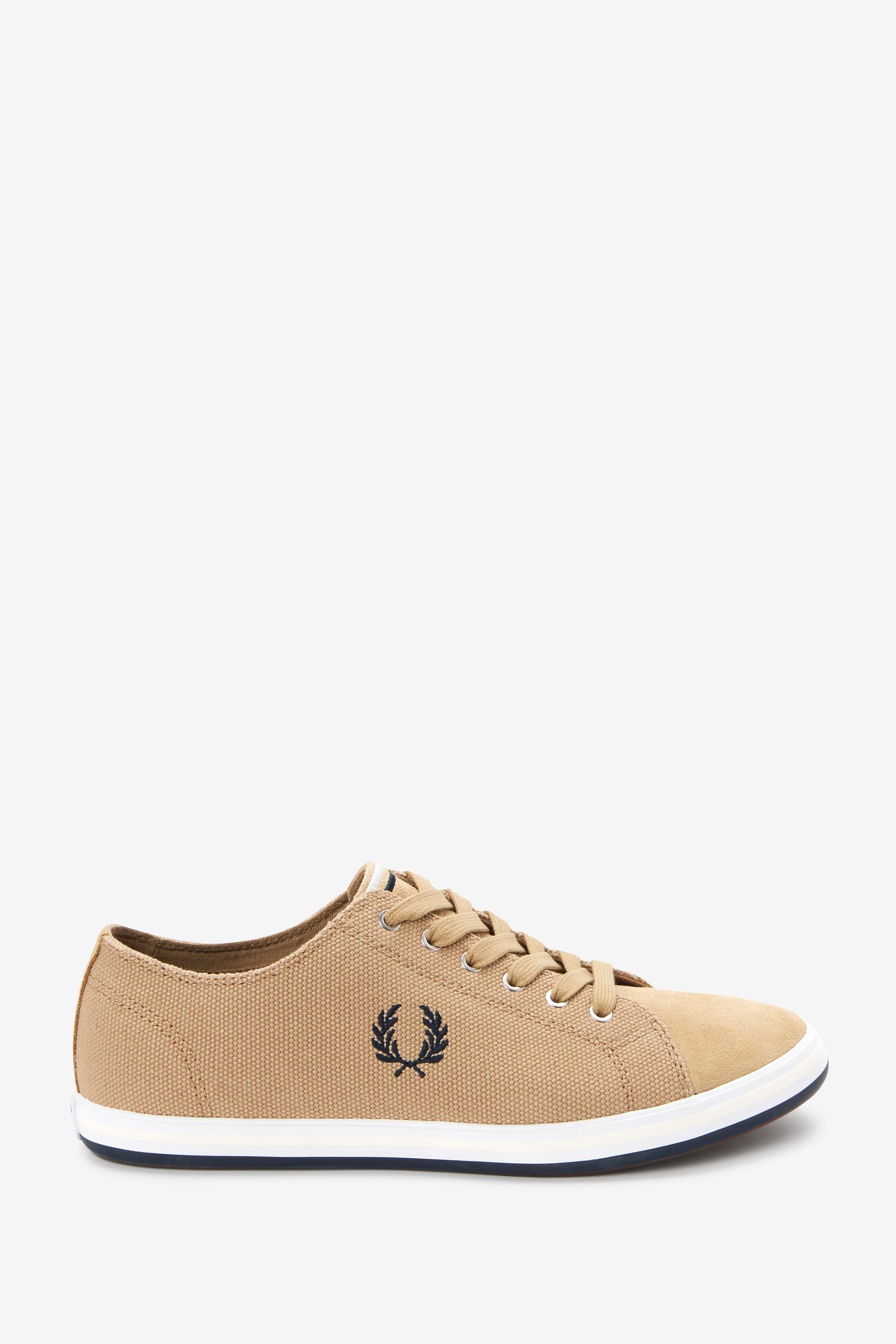 Buy Fred Perry Stone Cream Kingston Canvas Twill Trainers from Next Luxembourg