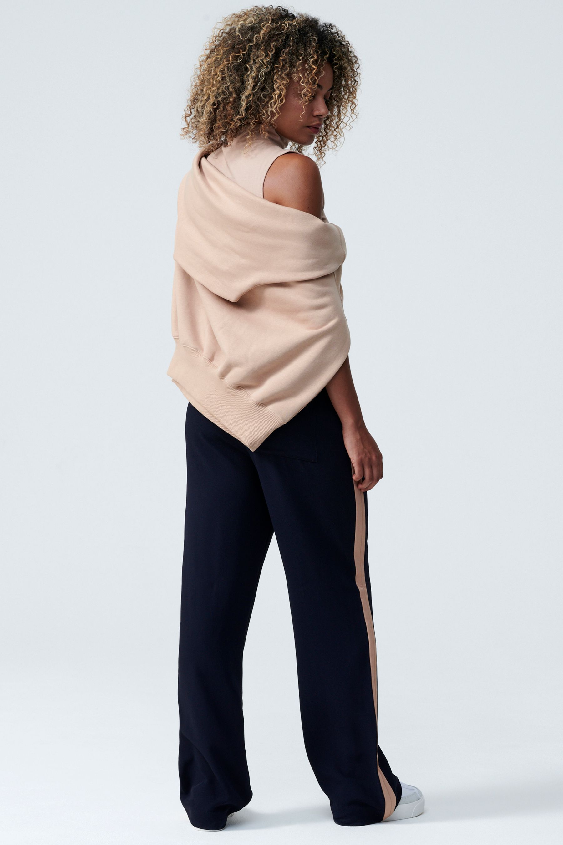 Buy Nike Beige Mini Swoosh Oversized Mock Sweatshirt from Next Luxembourg