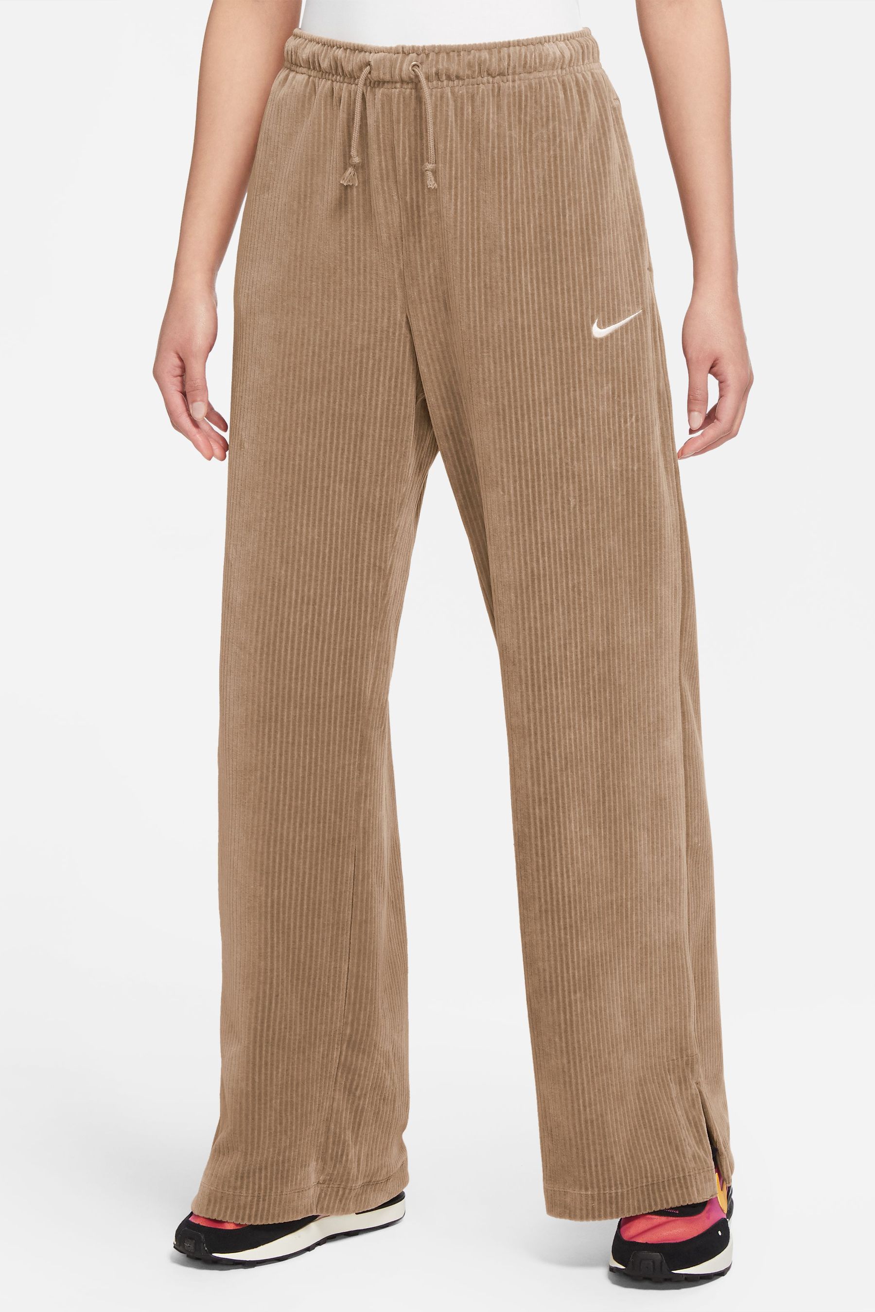 Buy Nike Beige Velour Wide Leg Joggers from Next Lithuania