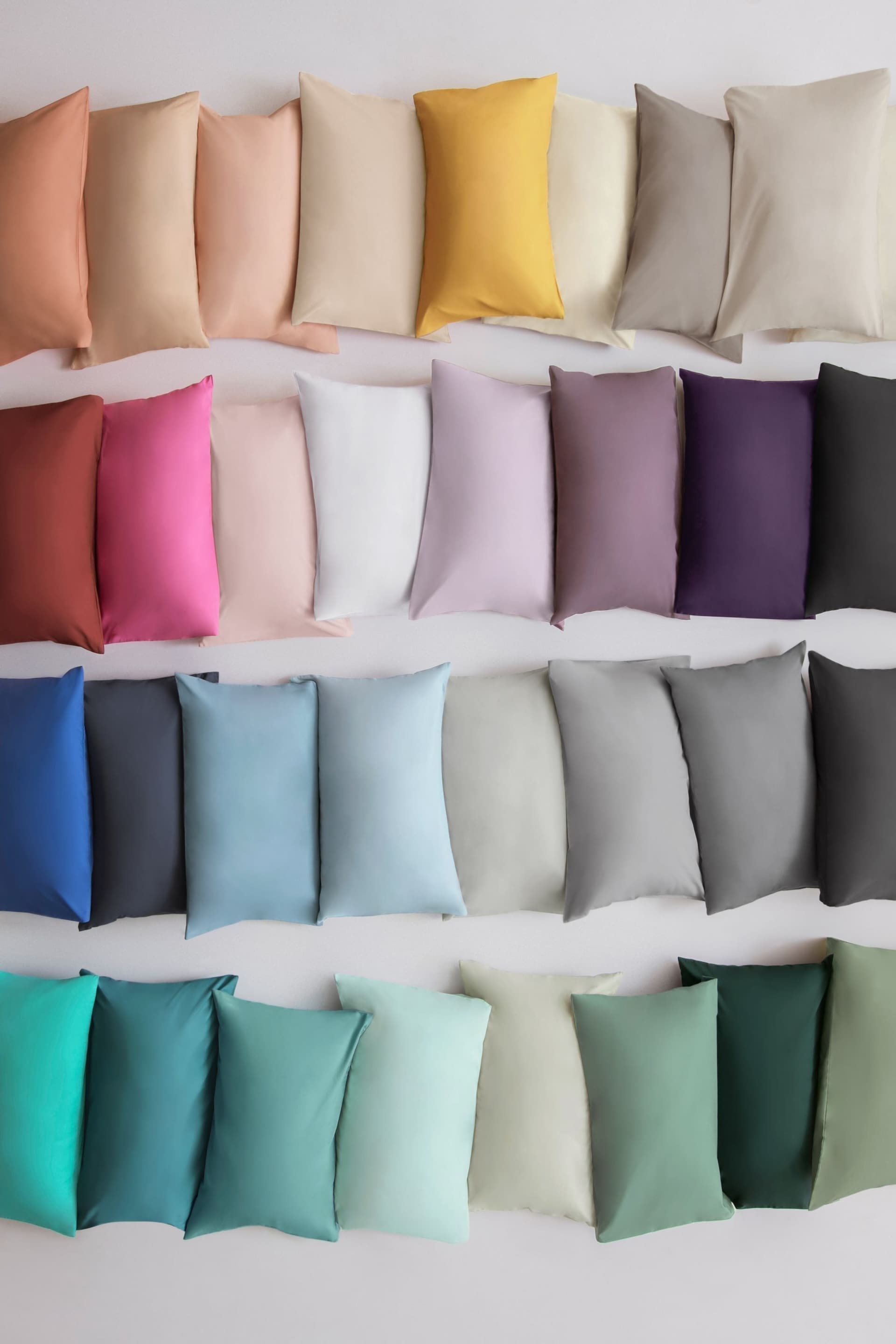 Grey Mid Cotton Rich Plain Duvet Cover and Pillowcase Set - Image 3 of 3