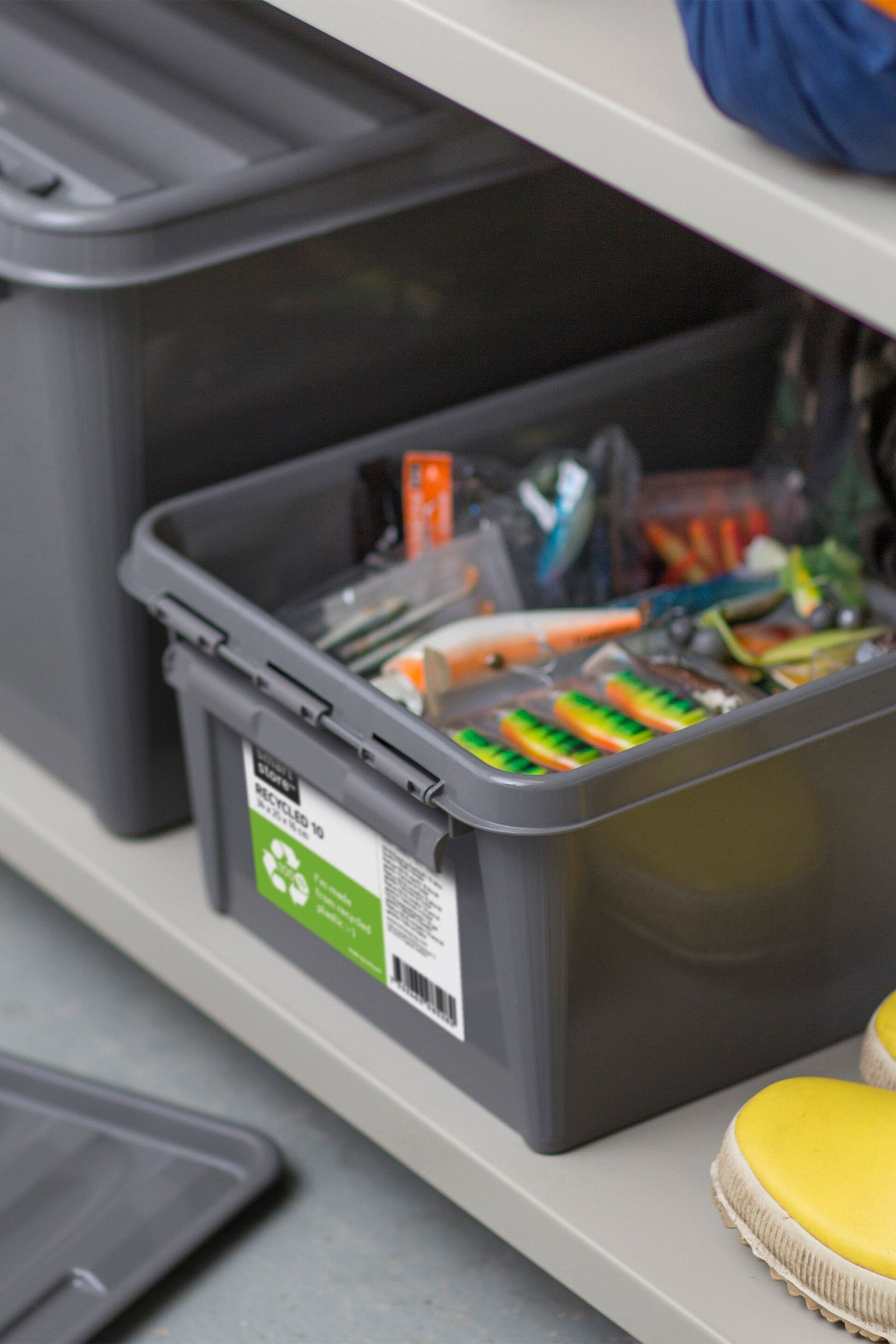 Orthex Set of 3 Grey SmartStore Recycled 32L Storage Boxes - Image 3 of 4