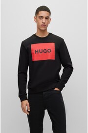 HUGO Large Box Logo Crew Neck Sweatshirt - Image 1 of 5