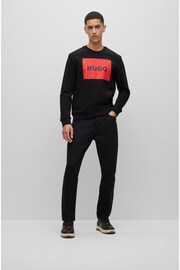 HUGO Large Box Logo Crew Neck Sweatshirt - Image 3 of 5