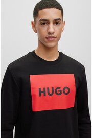 HUGO Large Box Logo Crew Neck Sweatshirt - Image 4 of 5