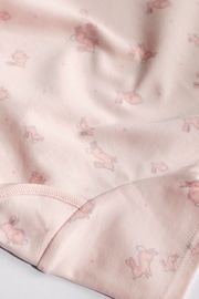 Pink/White Bunny 4 Pack Baby Short Sleeve Bodysuits - Image 9 of 9