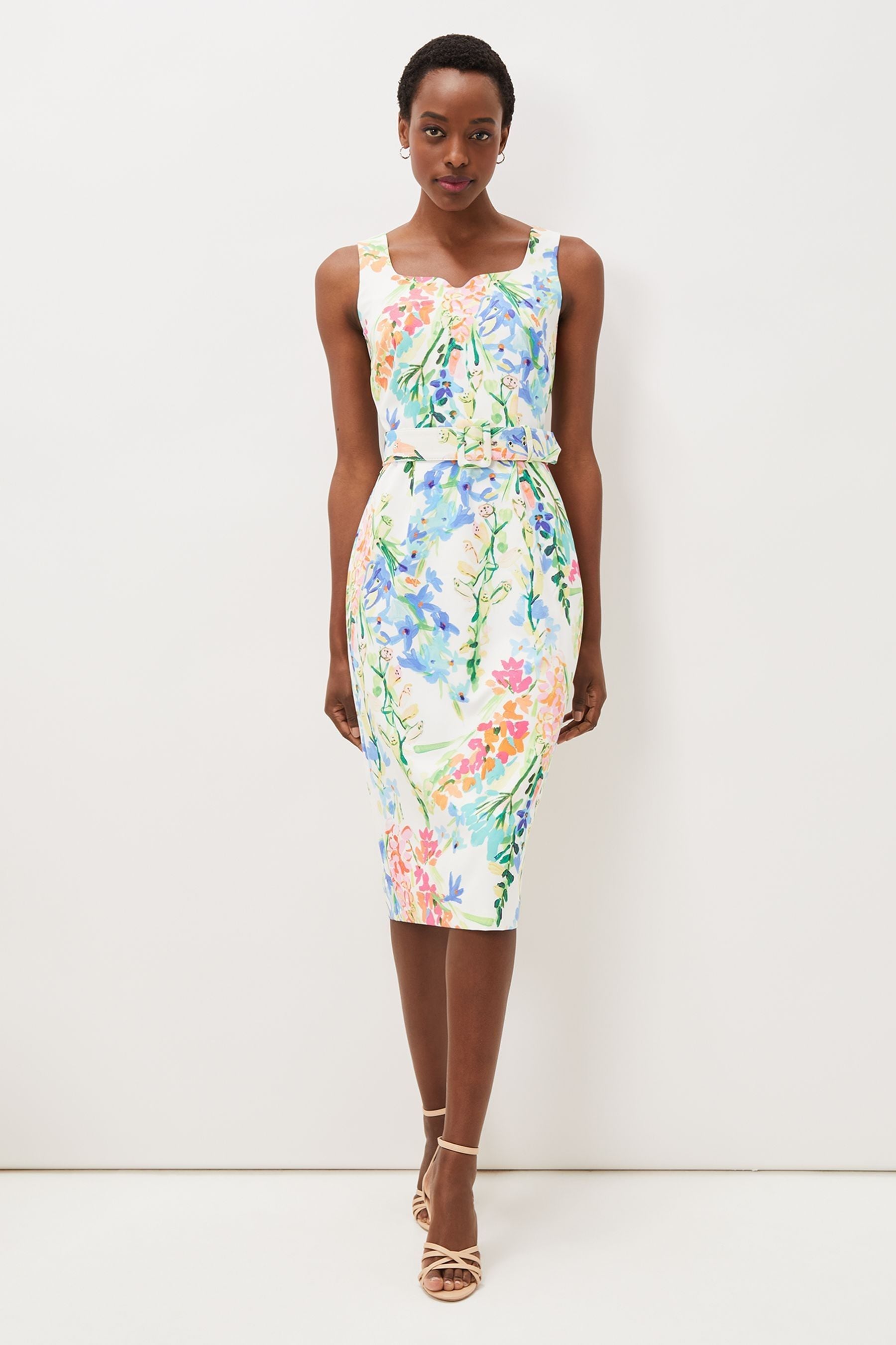 Phase eight white floral dress hotsell