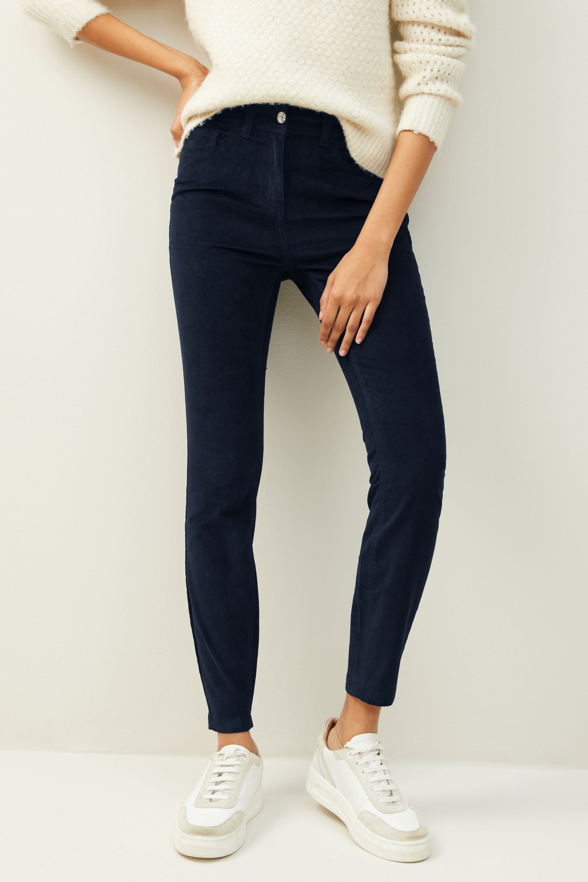 Navy Cord Trousers - Image 1 of 6