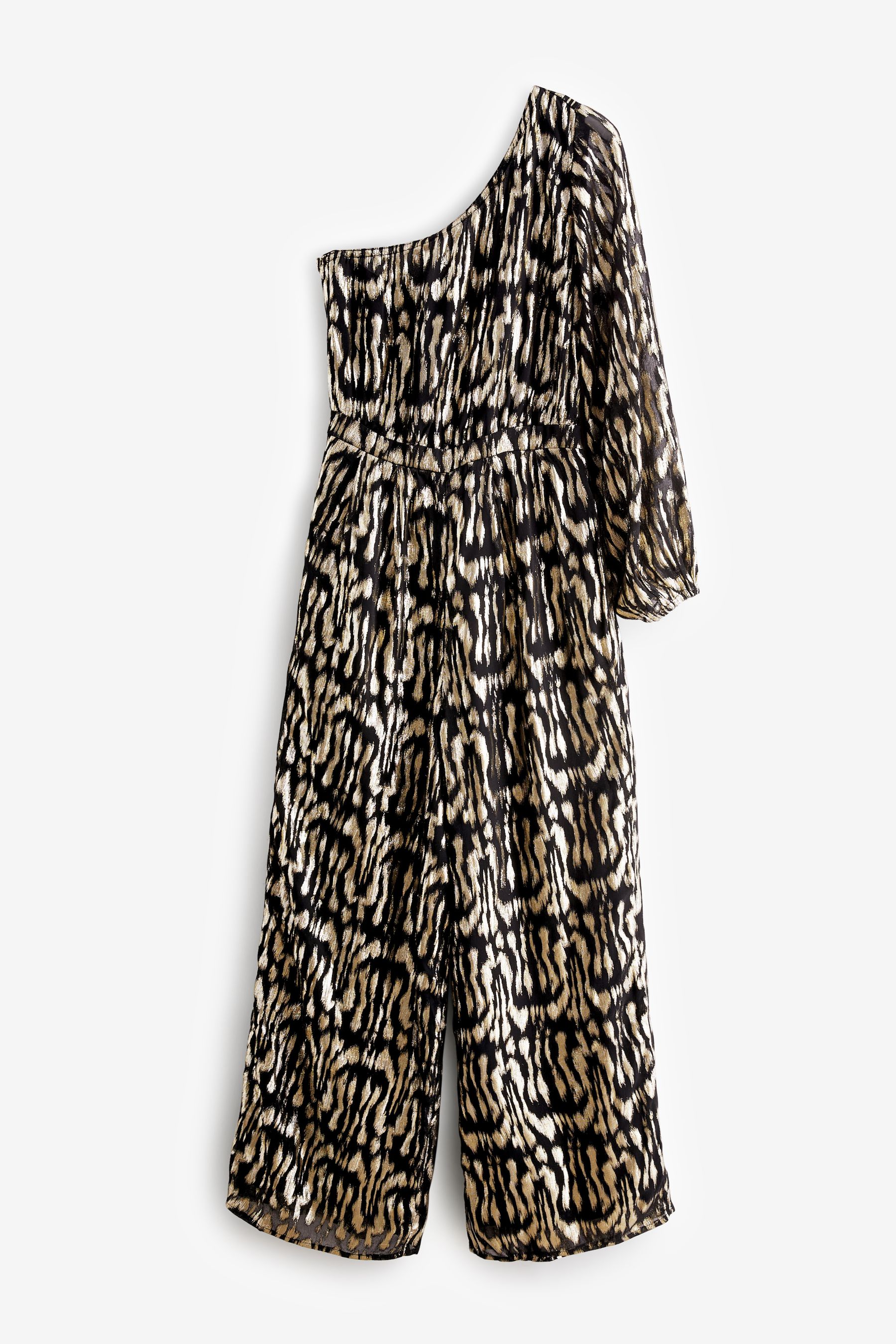 Gold one shoulder jumpsuit new arrivals