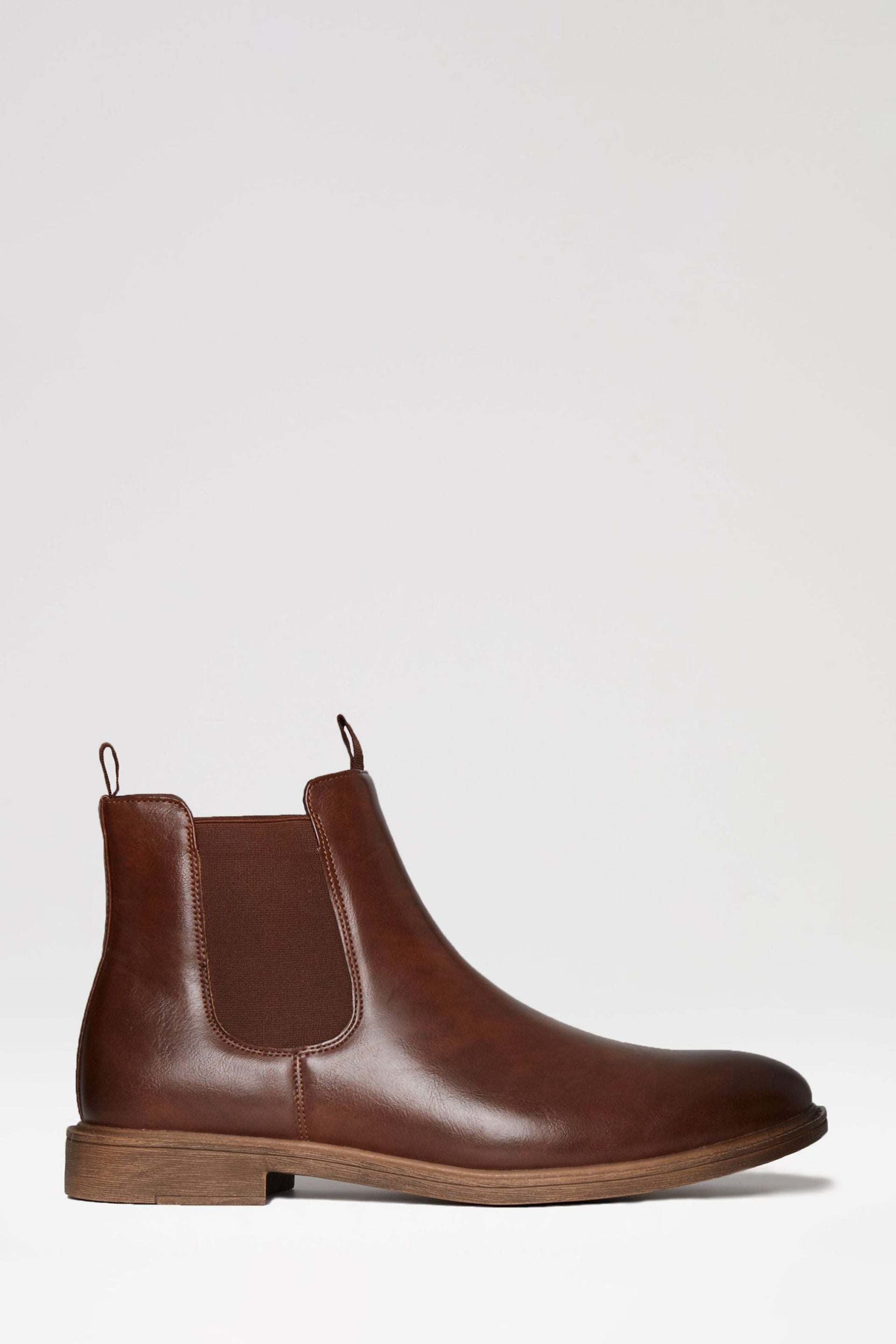 Threadbare Brown Classic Chelsea Boots - Image 1 of 4