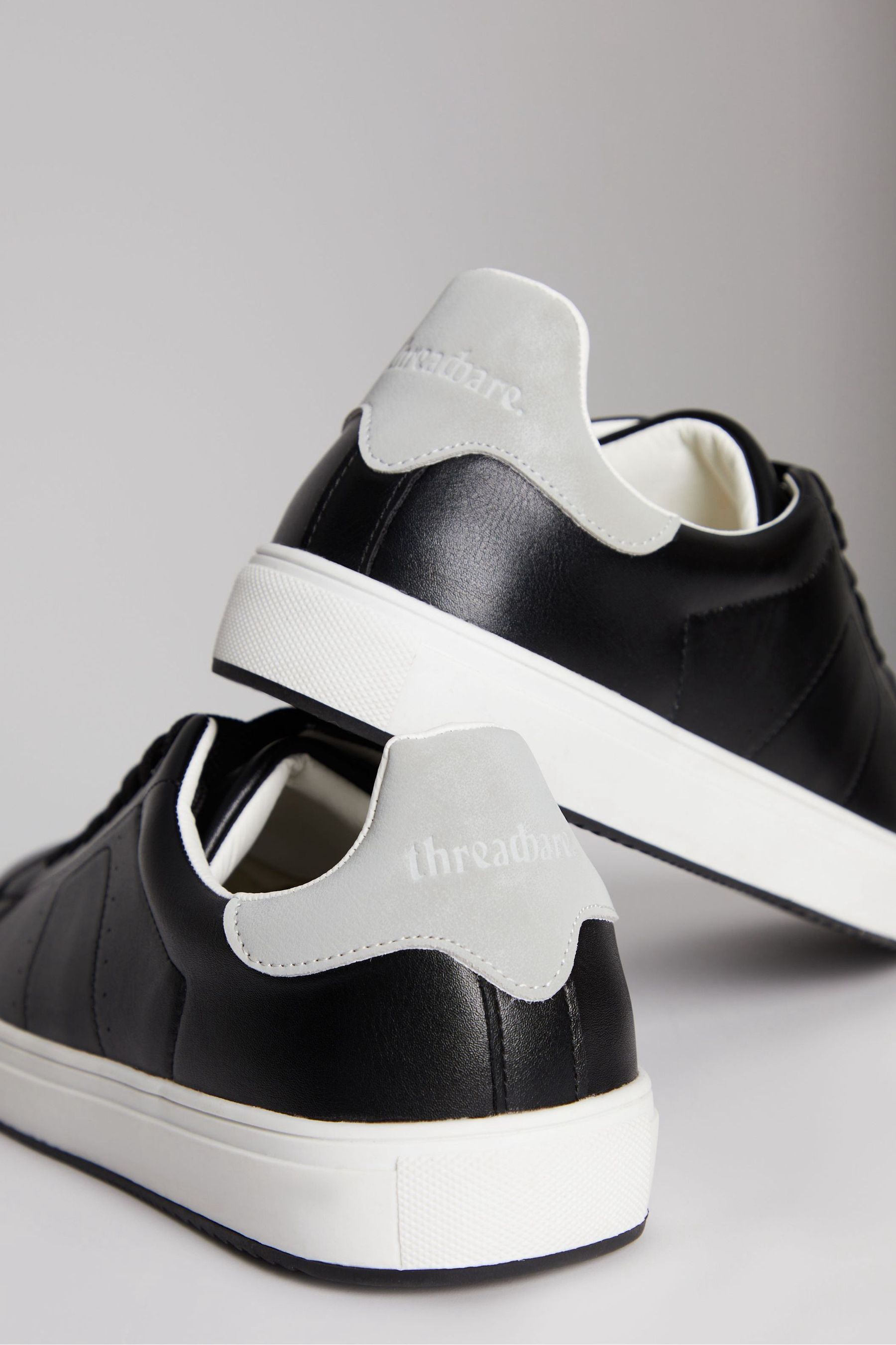 Buy Threadbare Black Smart Casual Court Trainers from the Next UK online shop