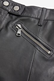 Black Premium Leather Biker Trousers - Image 10 of 10