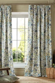 Voyage Sky Blue Country Hedgerow Pencil Pleat Curtains - Image 1 of 3