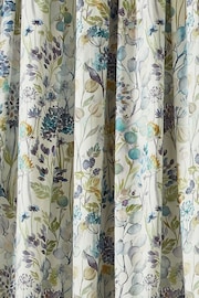 Voyage Sky Blue Country Hedgerow Pencil Pleat Curtains - Image 3 of 3