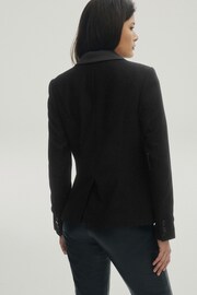 Black Premium Double Breasted Wool And Cashmere Blend Blazer - Image 2 of 10