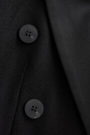 Black Premium Double Breasted Wool And Cashmere Blend Blazer - Image 6 of 10