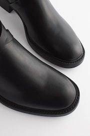 Black Signature Leather Strap Detail Ankle Boots - Image 6 of 10