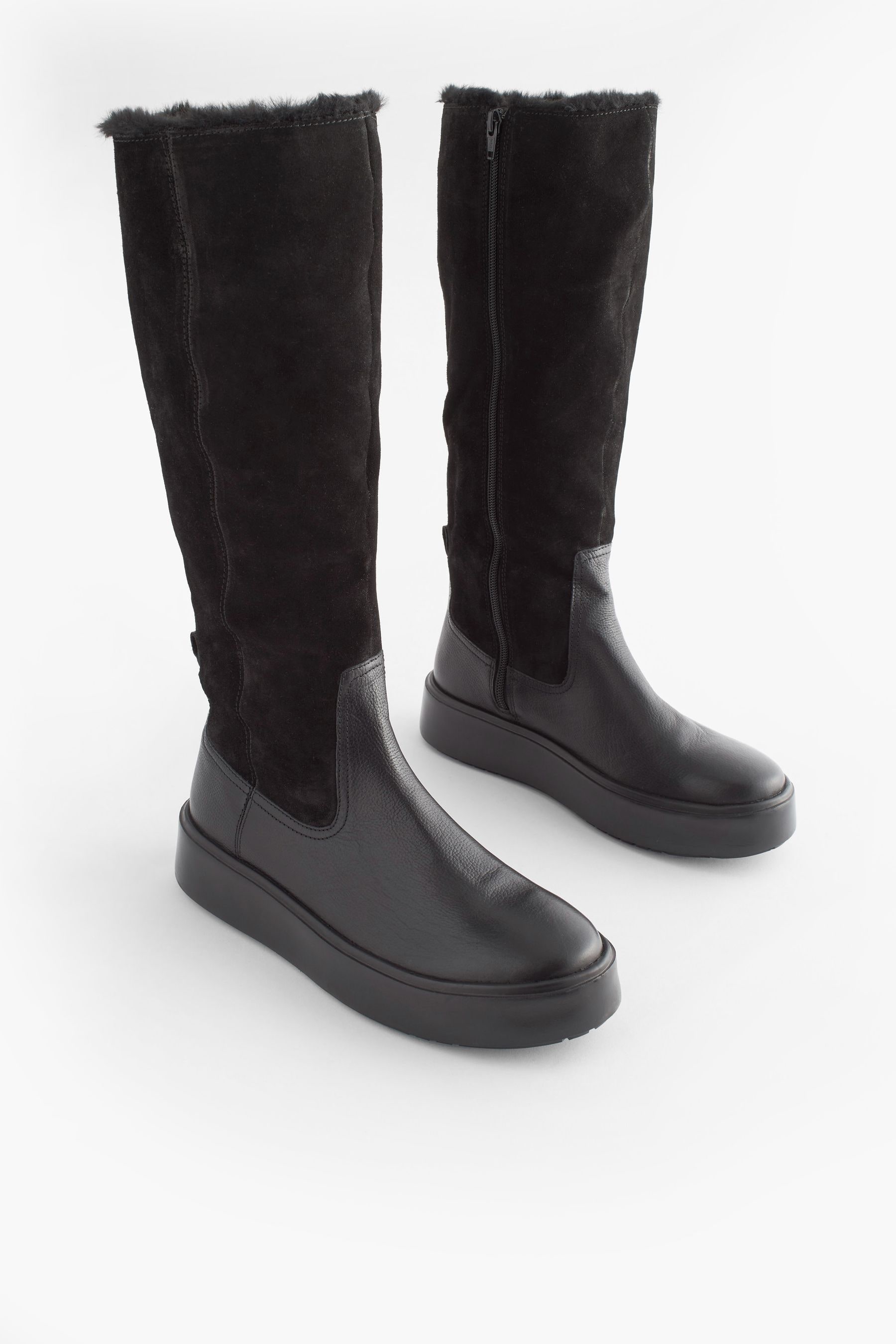 Sherpa lined knee high boots discount