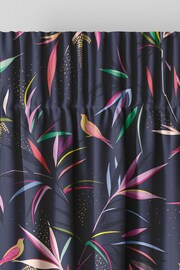 Sara Miller Smokey Blue 100% Cotton Bamboo Made to Measure Curtains - Image 6 of 8