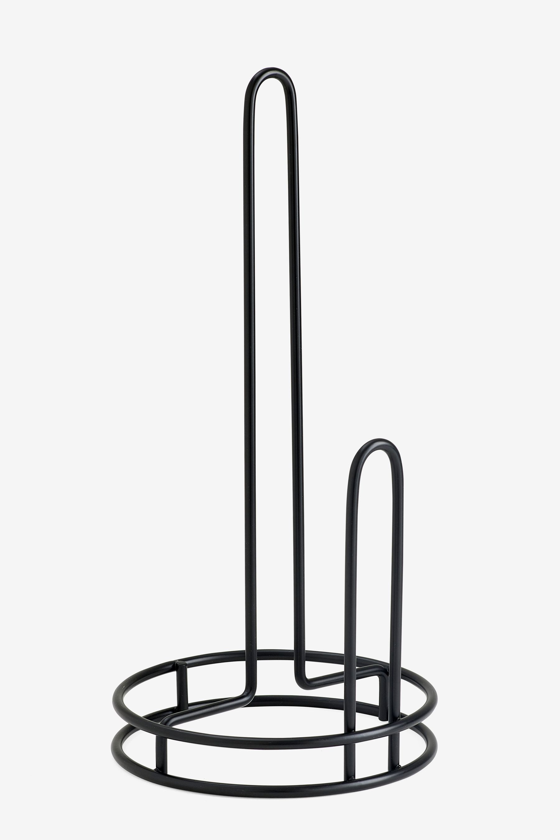 Black Bronx Wire Kitchen Roll Holder