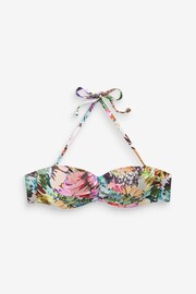 Multi Floral Shaping Padded Wired Bandeau Bikini Top - Image 5 of 6