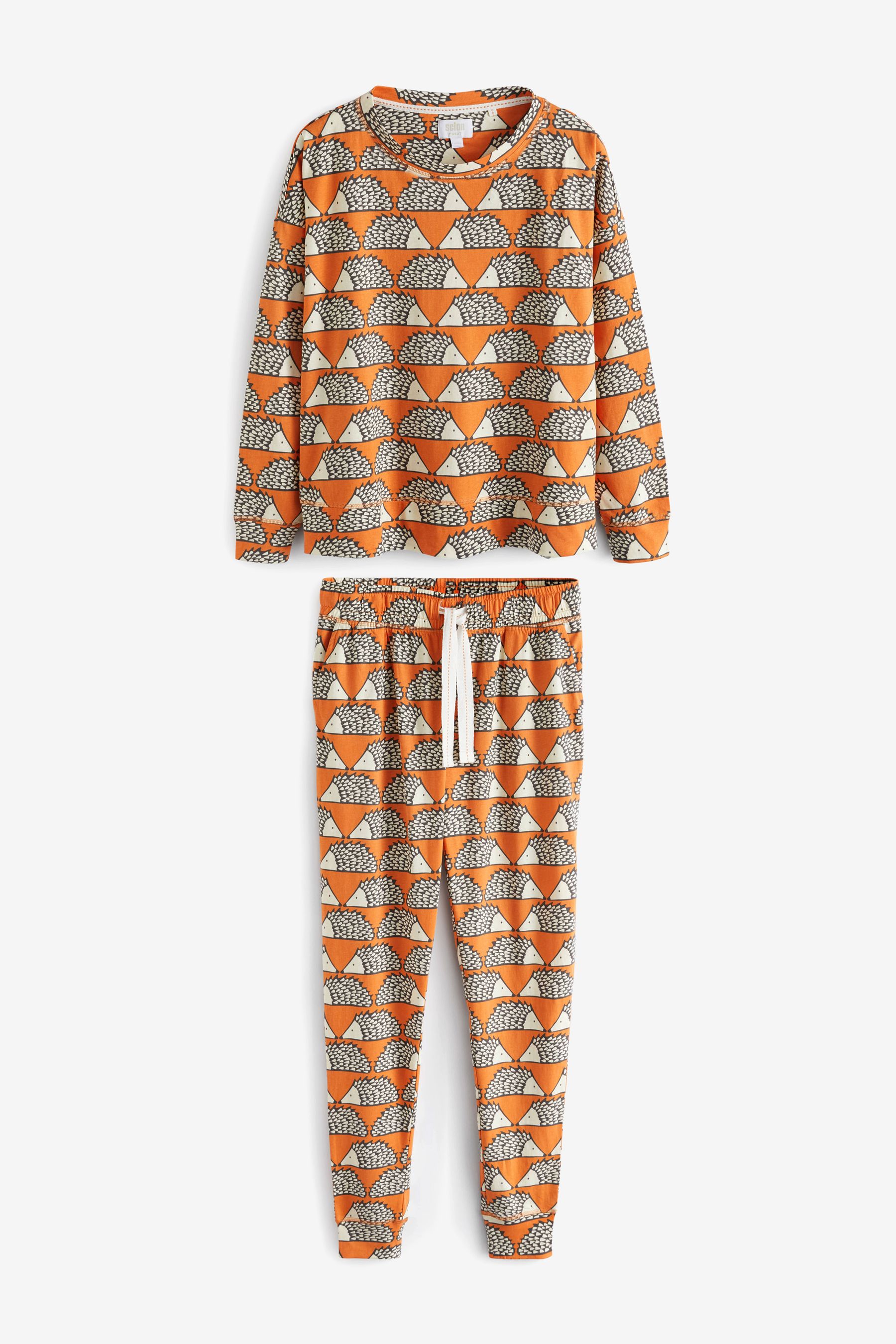 Buy Orange Hedgehog Scion at Next Cotton Pyjamas from Next Ireland