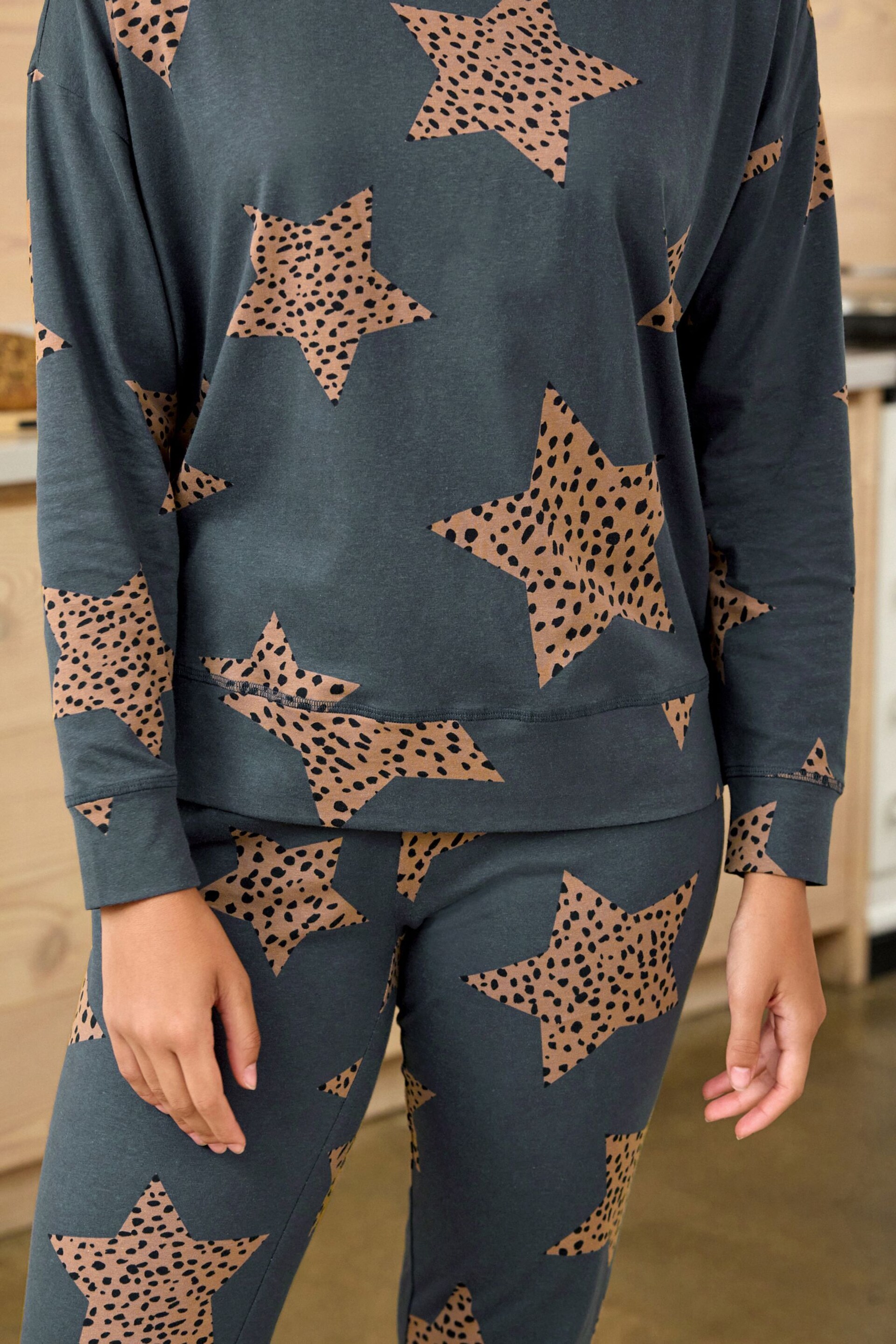 Charcoal Cotton Long Sleeve Pyjamas - Image 5 of 9