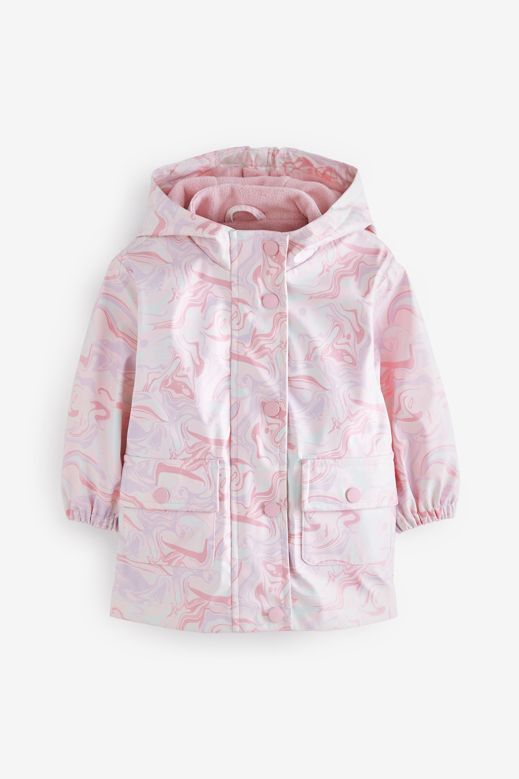 Buy Pink Marble print Waterproof Jacket 3mths 7yrs from Next Luxembourg