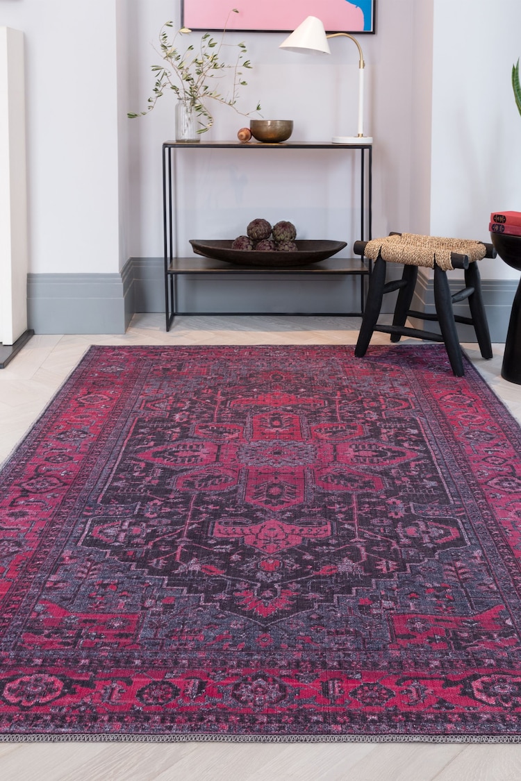 Asiatic Rugs Pink Kaya Alya Washable Rug - Image 1 of 5