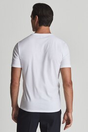 Reiss White Bless Crew Neck T-Shirt - Image 5 of 7