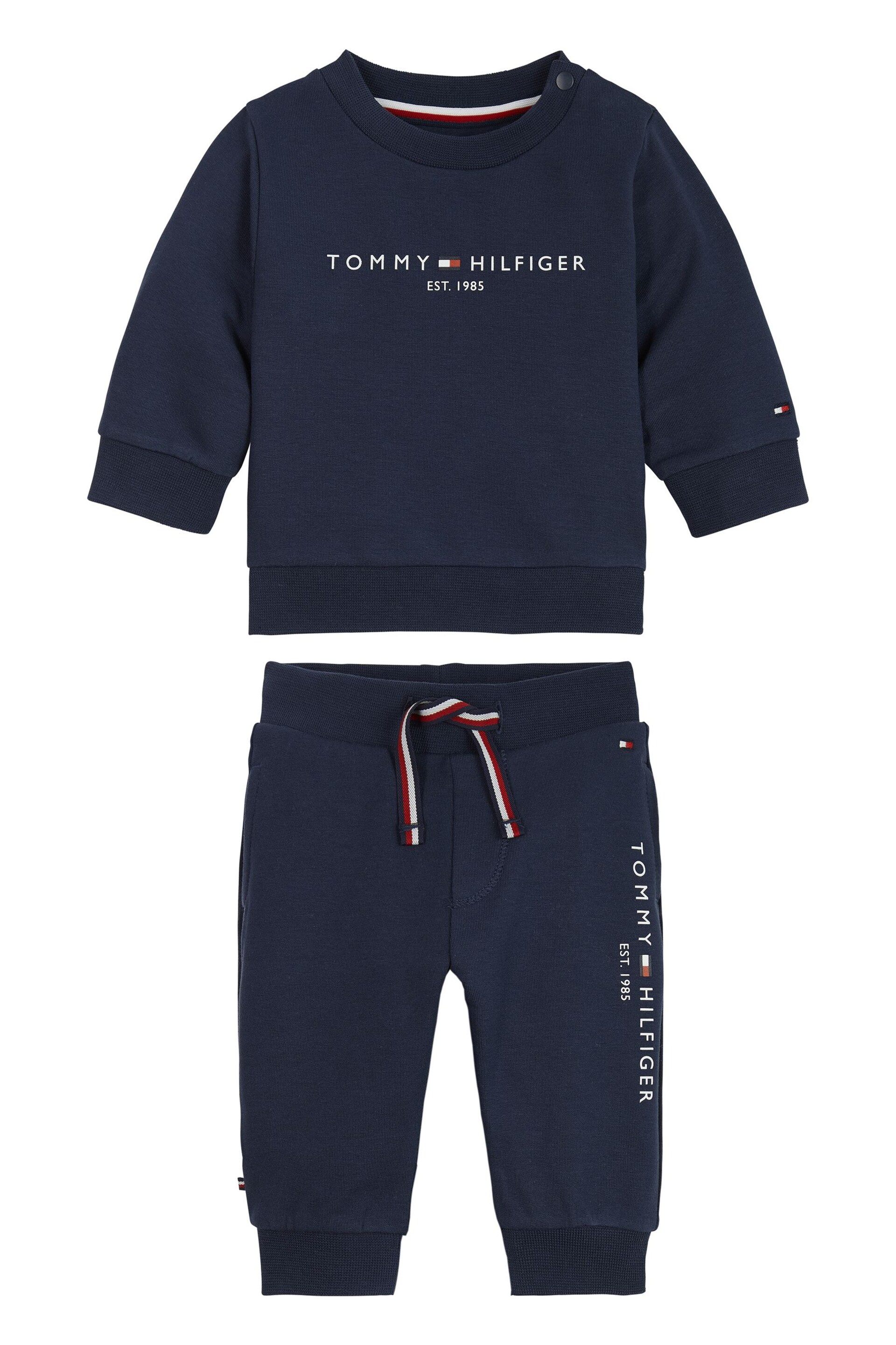 Tommy Hilfiger Blue Essential Logo Tracksuit - Image 1 of 3