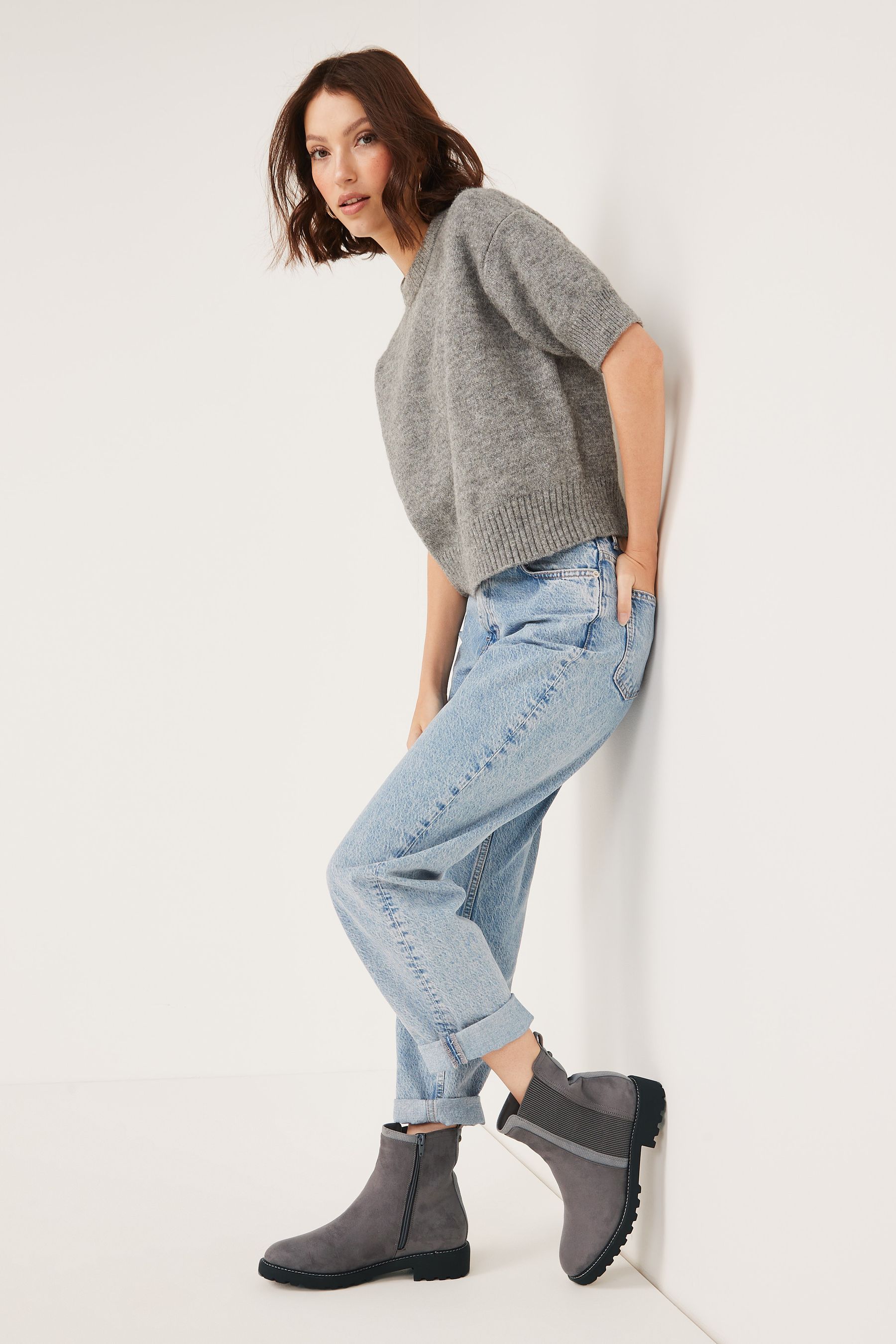 Buy Grey Regular Wide Fit Forever Comfort Chelsea Ankle Boots from Next Luxembourg