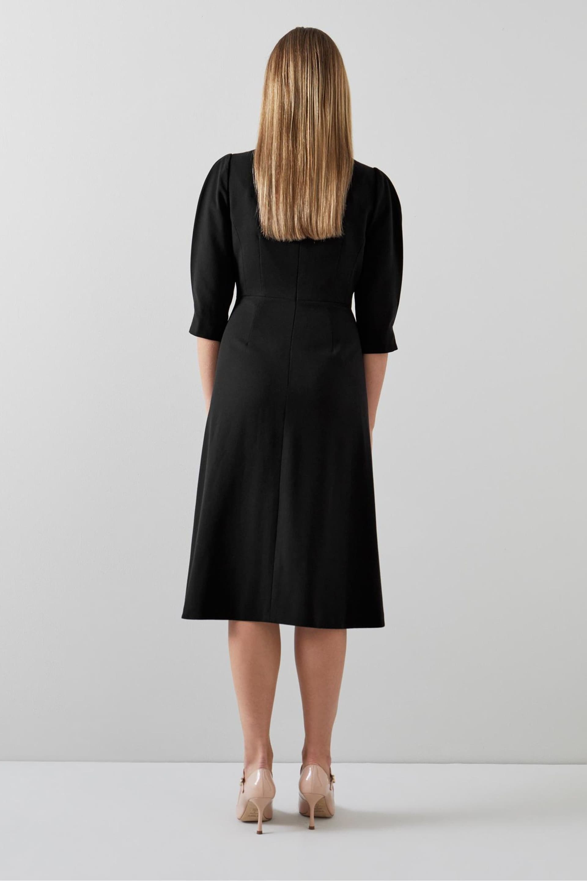 LK Bennett Lemoni Crepe Fit And Flare Dress - Image 2 of 4