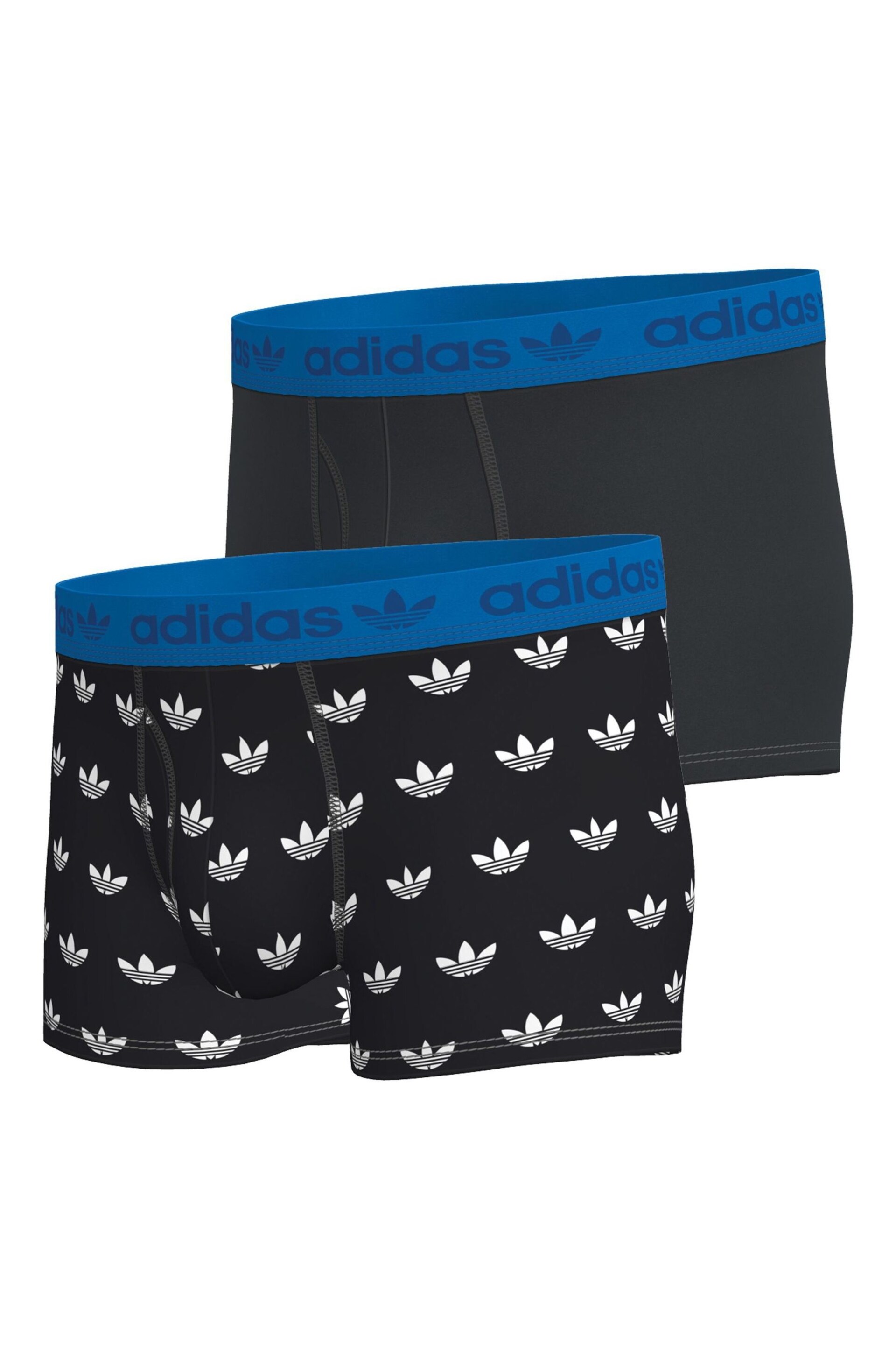 adidas Originals Black Comfort Flex Cotton 2 Pack Boxers - Image 1 of 1