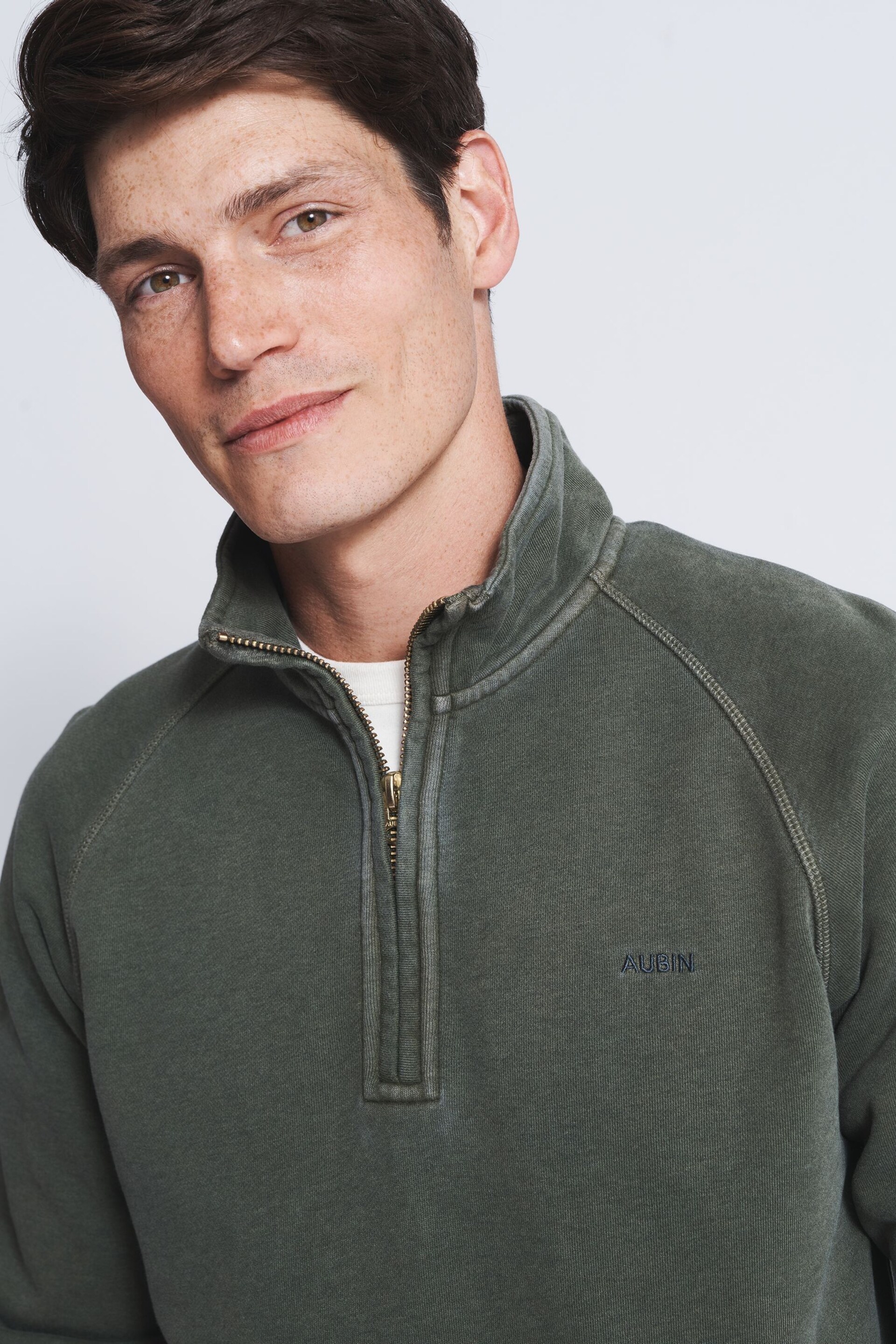 Aubin Provost Zip Neck Sweat Top - Image 3 of 6