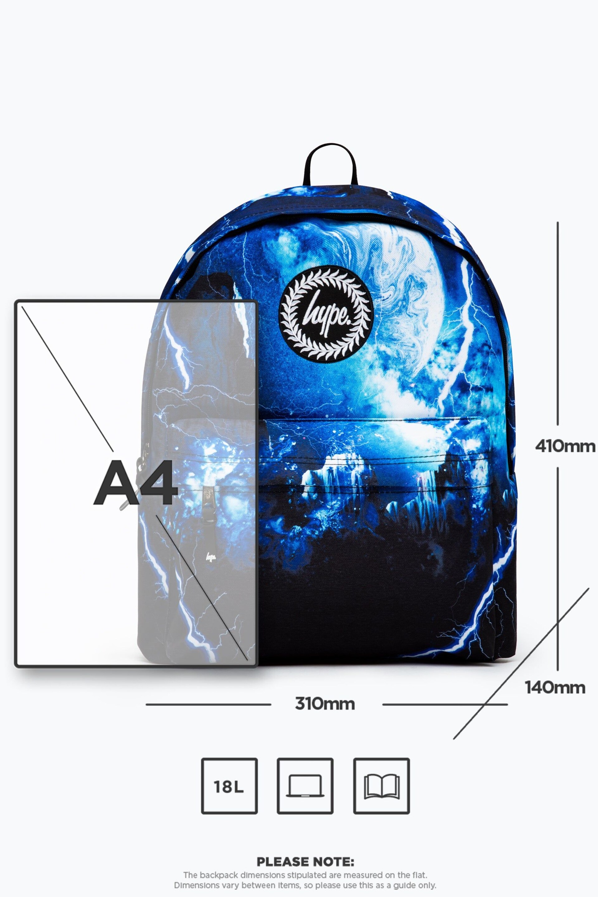 Hype. Blue Galaxy Lightning Backpack - Image 7 of 9