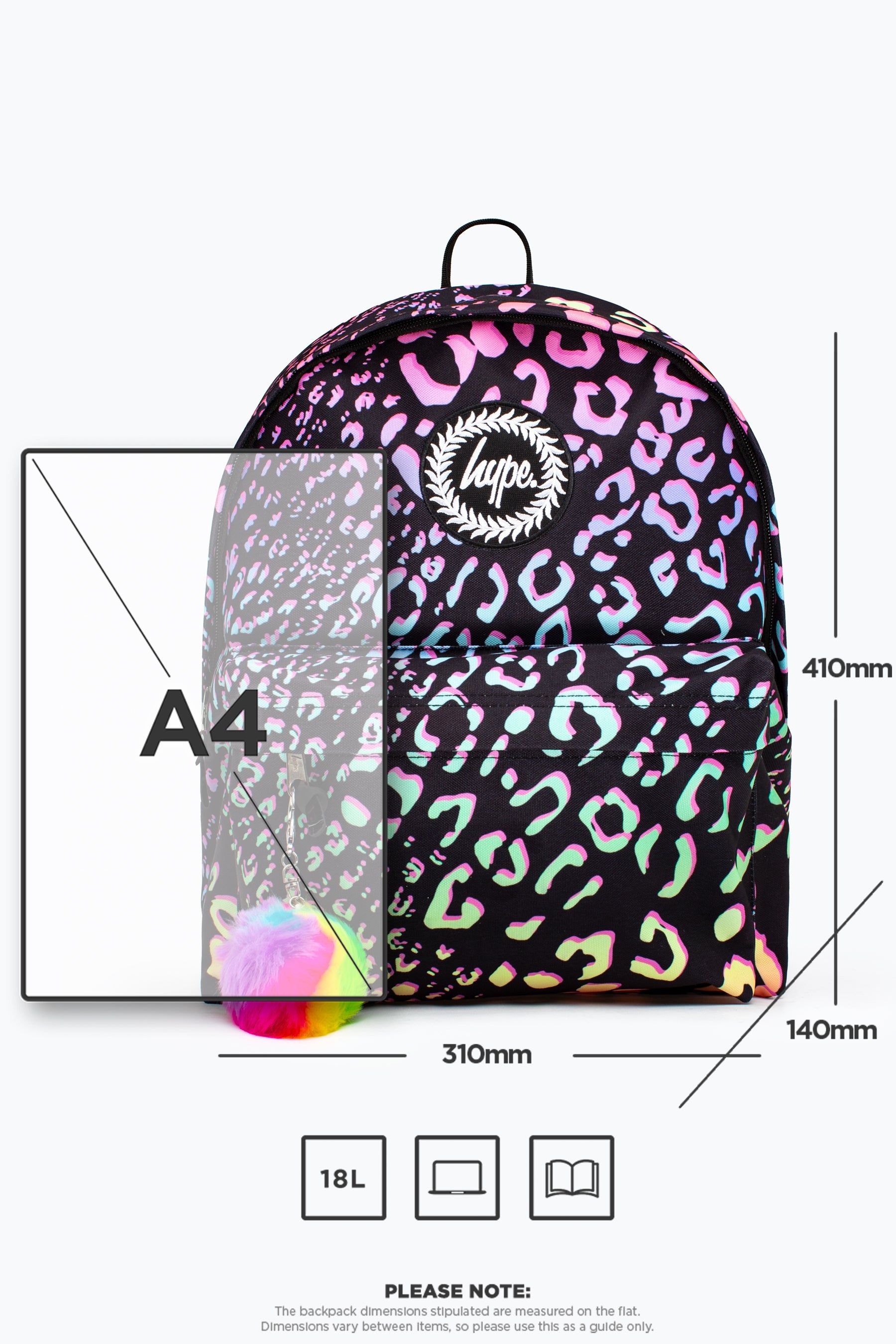 Buy Hype. Black Gradient Pastel Animal Print Backpack from Next Ukraine