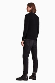 AllSaints Black Ivar Merino Crew Jumper - Image 2 of 7