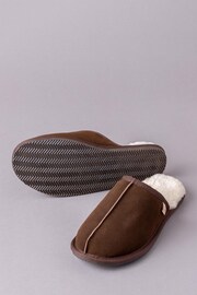 Lakeland Leather Brown Mens Sheepskin Slider Slippers - Image 2 of 3