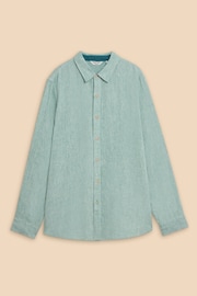 White Stuff Green Pembroke Linen Shirt - Image 4 of 6