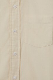 Reiss White Albion Senior Corduroy Cutaway Collar Shirt - Image 7 of 7