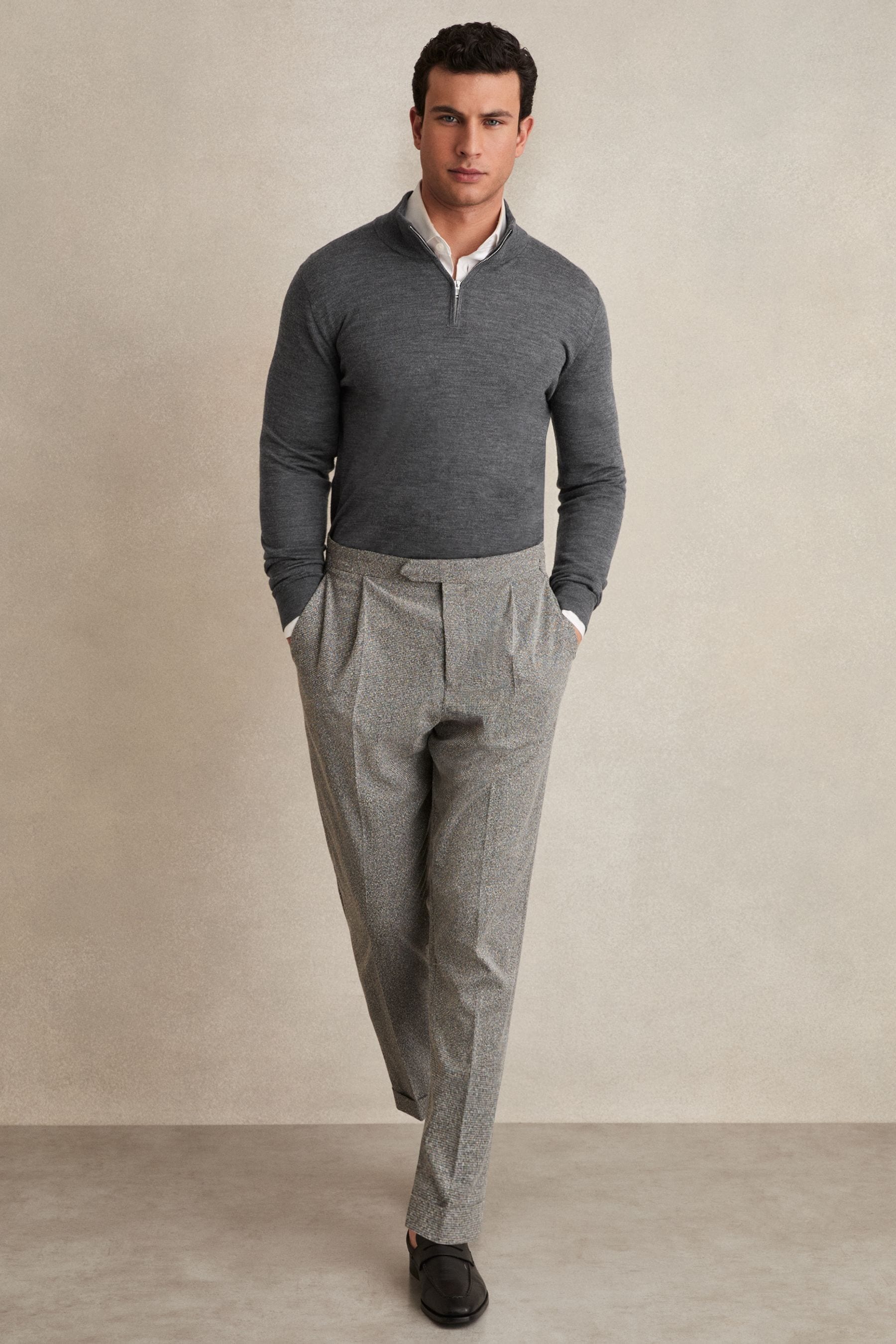 Buy Reiss Blackhall Merino Wool Half Zip Jumper Next Ukraine