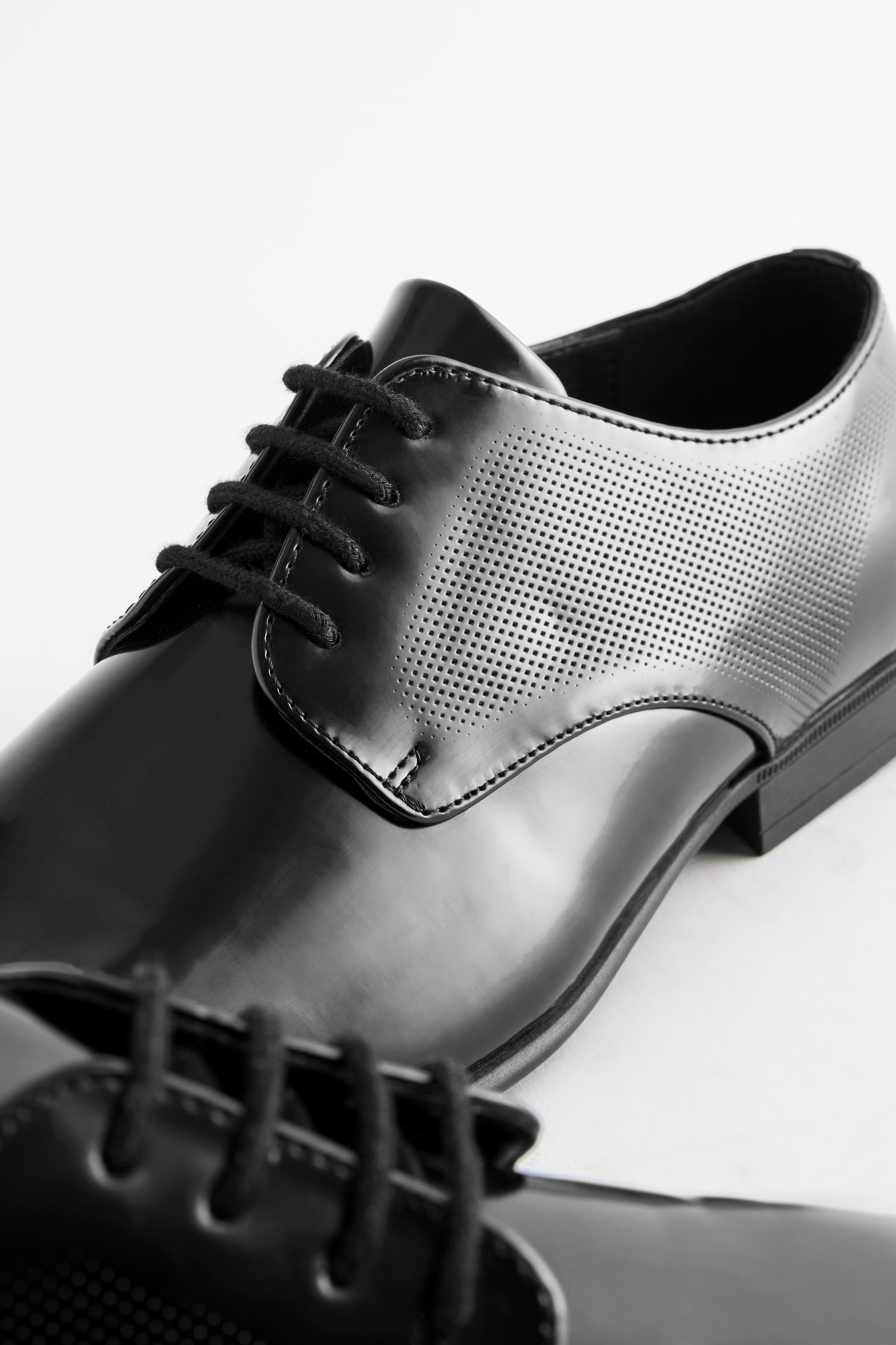 Buy Black Hi shine Derby Lace Up Shoes from the Next UK online shop