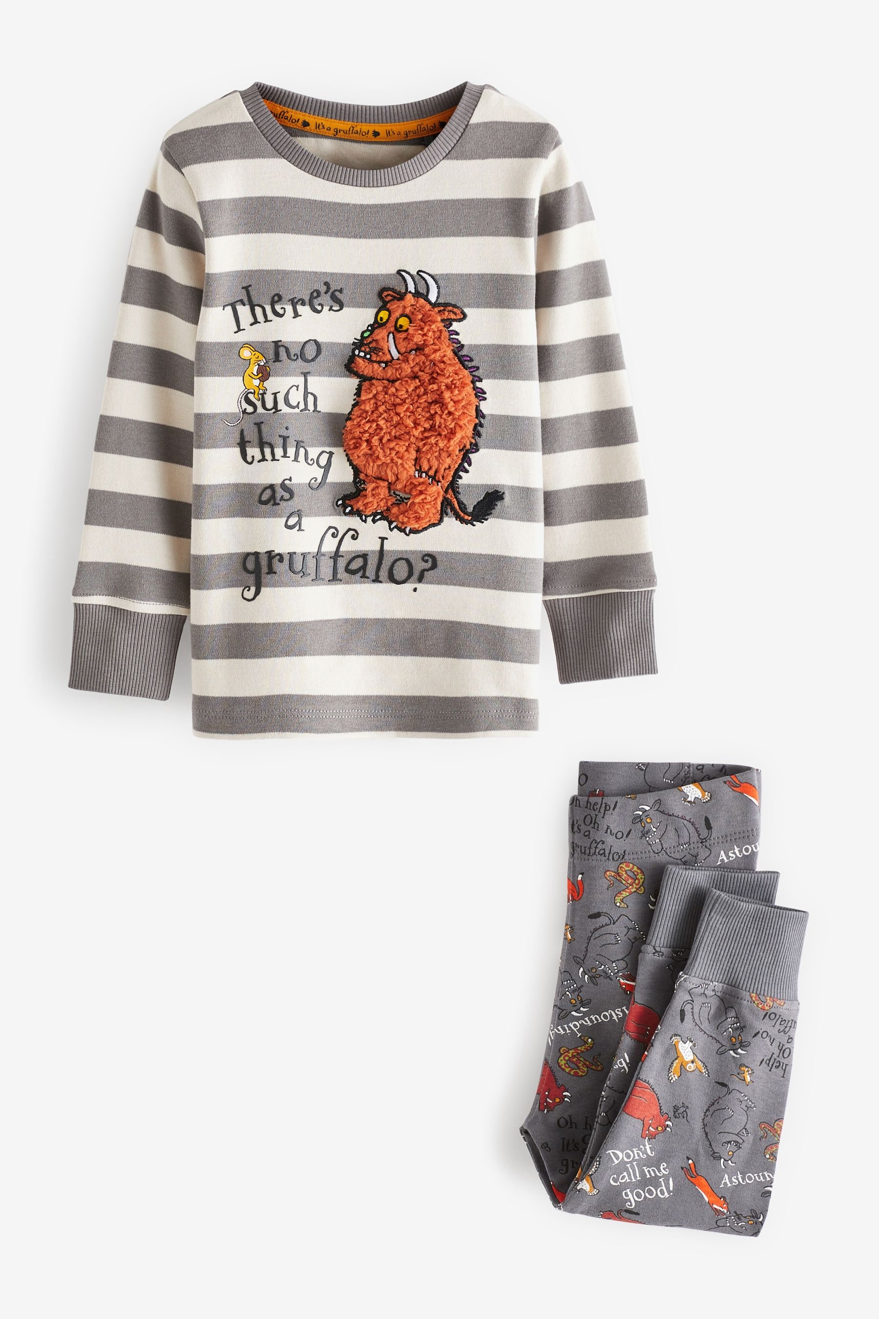 Buy Grey White Gruffalo 100 Cotton Snuggle Pyjamas 9mths 9yrs from the Next UK online shop