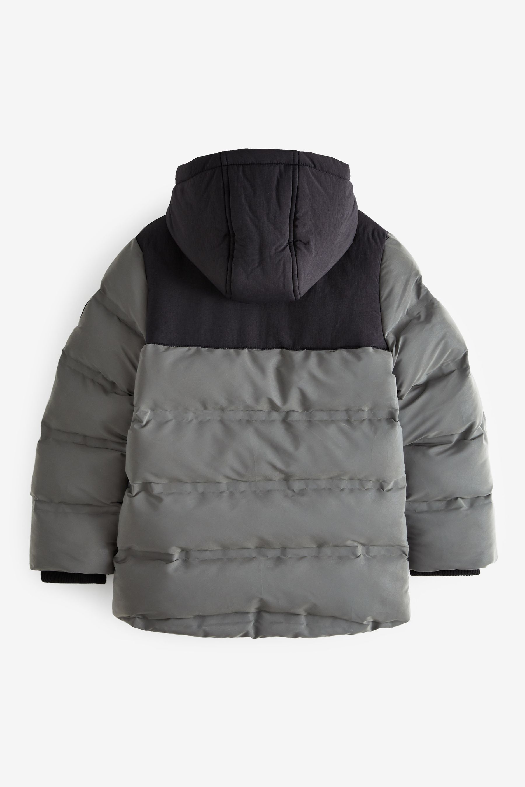 Buy Silver Reflective Colourblock Next Padded Puffer Coat 3 17yrs from Next Luxembourg