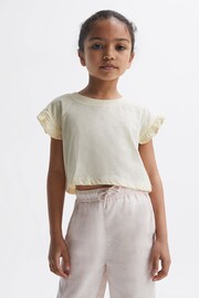 Reiss Multi Saskia 4-9 yrs Two Pack Ruffle Sleeve Cropped T-Shirts - Image 7 of 11