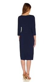 Adrianna Papell Blue Tipped Crepe Tie Dress - Image 2 of 5