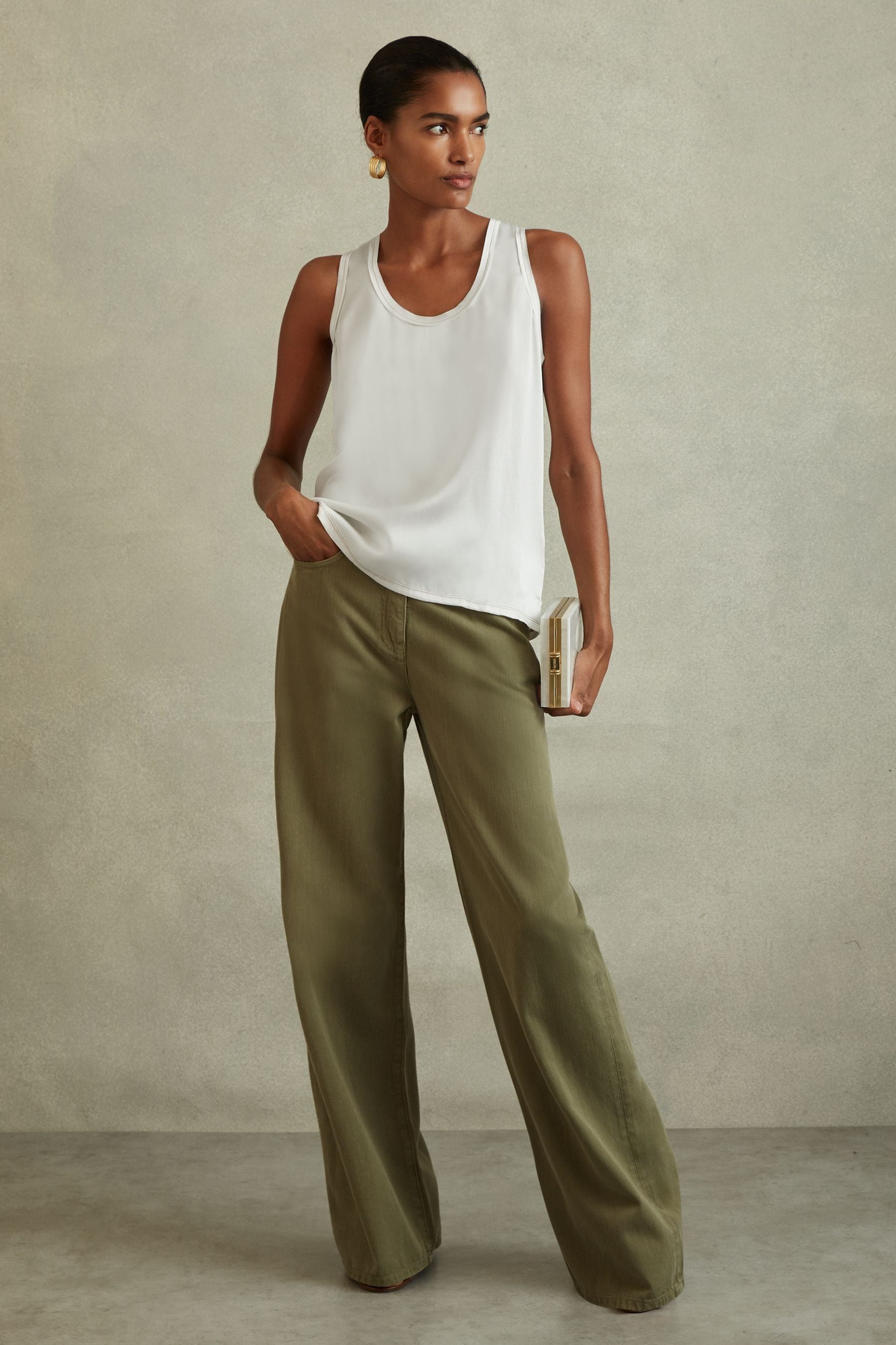 White silk vest hotsell